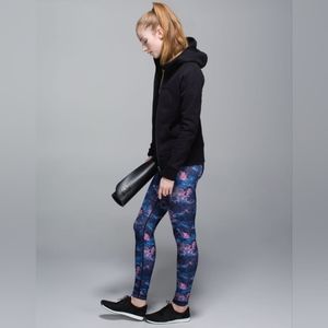 Lululemon Blue/Pink Floral Full-On Luon Leggings